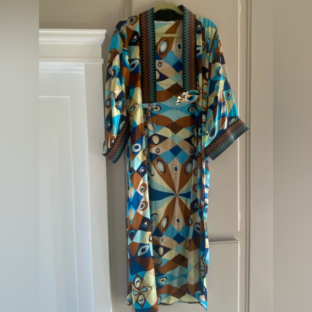 Clicquot Kimono Evil Eye Handmade Robe With Sequins